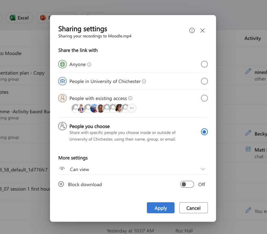 Sharing a onedrive file or folder support and information zone
